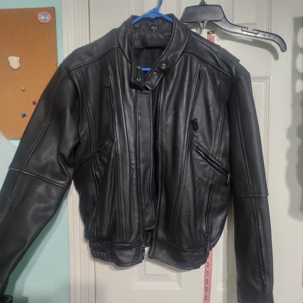 Ladies Leather Riding Jacket Size 6 -Vintage 90s